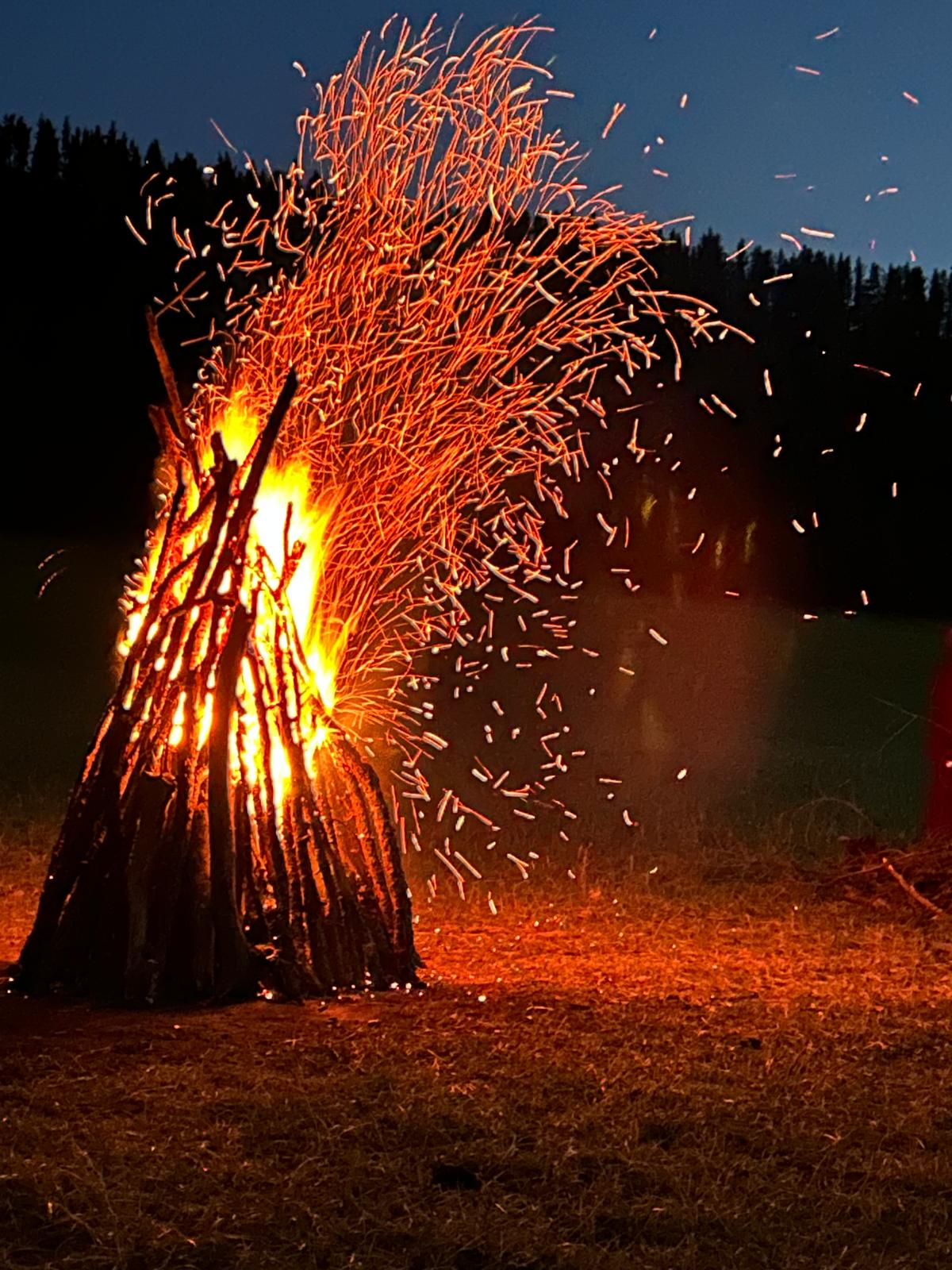Feu rituel en Mongolie